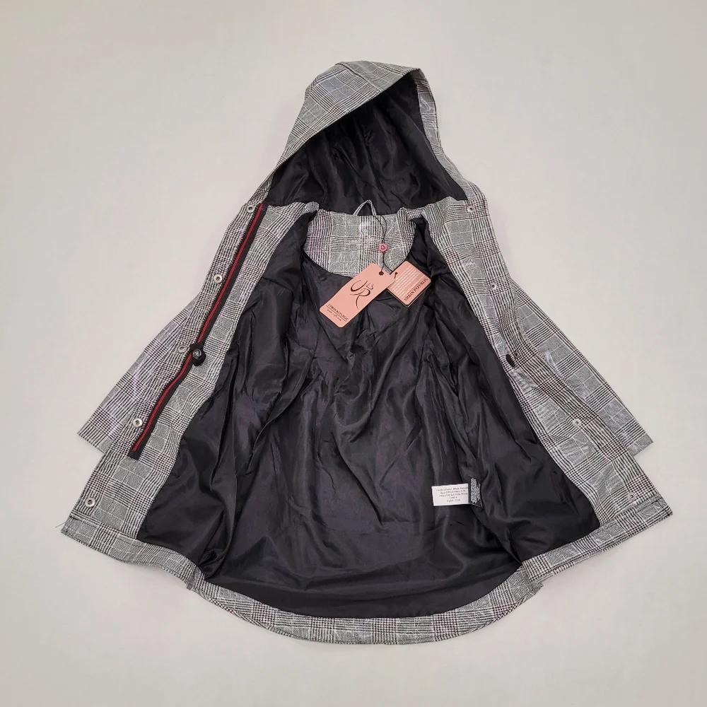 Urban Republic Girls Plaid Anorak Rain Coat